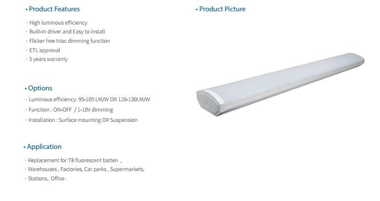 Easy Installtion Led shop light retrofit